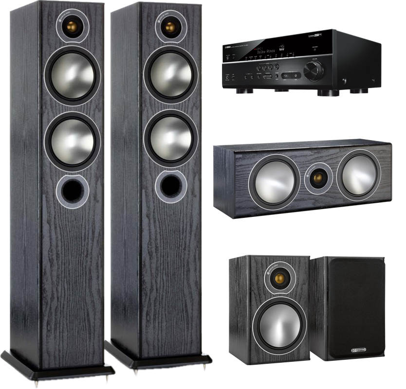 Monitor Audio Bronze 5 pachet 5.0 + Yamaha RX-V683
